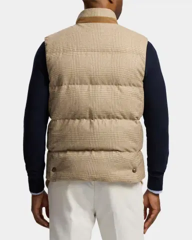 Ralph Lauren Purple Label Whitwell Plaid Wool Down Vest | Thumbnail 7 Ralph Lauren Purple Label Whitwell Plaid Wool Down Vest | Thumbnail 7