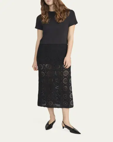 Frame The Crochet Midi Skirt | Thumbnail 2 Frame The Crochet Midi Skirt | Thumbnail 2