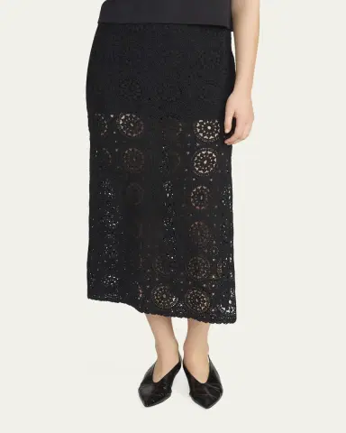 Frame The Crochet Midi Skirt | Thumbnail 4 Frame The Crochet Midi Skirt | Thumbnail 4