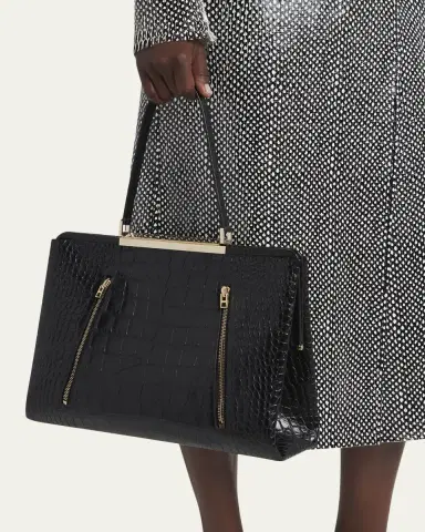 Tom Ford Patrick Croc-Embossed Leather Shoulder Bag | Thumbnail 2 Tom Ford Patrick Croc-Embossed Leather Shoulder Bag | Thumbnail 2