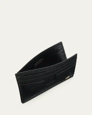 Tom Ford Men's Logo Leather Card Holder | Thumbnail 3 Tom Ford Men's Logo Leather Card Holder | Thumbnail 3