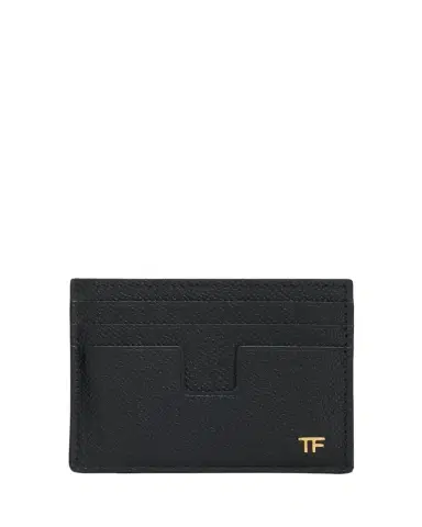 Tom Ford Men's Logo Leather Card Holder | Thumbnail 1 Tom Ford Men's Logo Leather Card Holder | Thumbnail 1