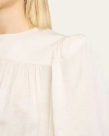 Chloé Strong-Shoulder Floral Silk Jacquard Top | Thumbnail 5 Chloé Strong-Shoulder Floral Silk Jacquard Top | Thumbnail 5