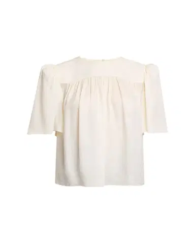 Chloé Strong-Shoulder Floral Silk Jacquard Top | Thumbnail 1 Chloé Strong-Shoulder Floral Silk Jacquard Top | Thumbnail 1