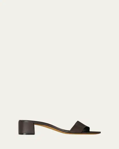 The Row Leather Mule Sandals | Thumbnail 2 The Row Leather Mule Sandals | Thumbnail 2