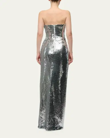 Gaurav Gupta Celeste Strapless Sequined Sculptural Gown | Thumbnail 3 Gaurav Gupta Celeste Strapless Sequined Sculptural Gown | Thumbnail 3