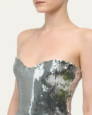 Gaurav Gupta Celeste Strapless Sequined Sculptural Gown | Thumbnail 5 Gaurav Gupta Celeste Strapless Sequined Sculptural Gown | Thumbnail 5