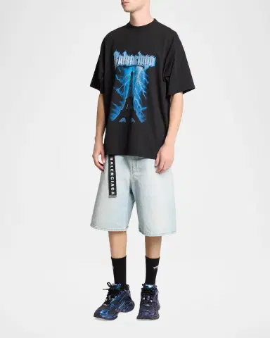 Balenciaga Men's Runner Iridescent Low-Top Sneakers | Thumbnail 2 Balenciaga Men's Runner Iridescent Low-Top Sneakers | Thumbnail 2