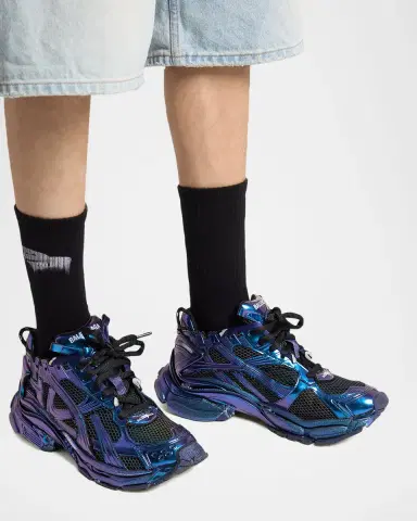 Balenciaga Men's Runner Iridescent Low-Top Sneakers | Thumbnail 1 Balenciaga Men's Runner Iridescent Low-Top Sneakers | Thumbnail 1