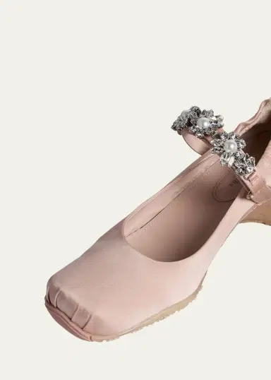 Simone Rocha Embellished Satin Ballet Runners | Thumbnail 4 Simone Rocha Embellished Satin Ballet Runners | Thumbnail 4