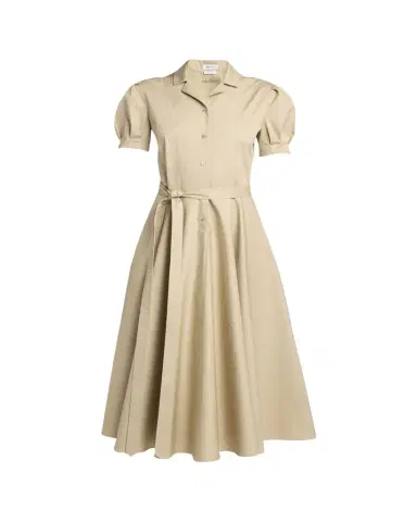 McQueen Responsible Cotton Puff-Sleeve Midi Shirtdress | Thumbnail 1 McQueen Responsible Cotton Puff-Sleeve Midi Shirtdress | Thumbnail 1