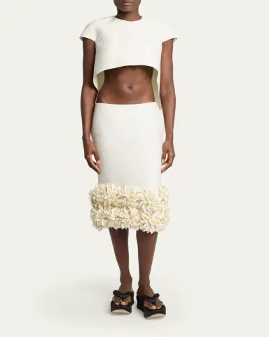 Balenciaga Cropped Cocoon T-Shirt | Thumbnail 2 Balenciaga Cropped Cocoon T-Shirt | Thumbnail 2