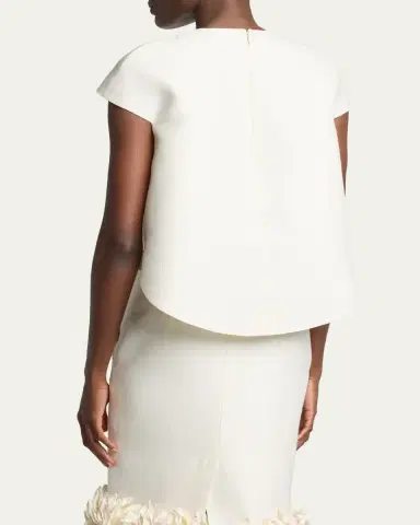 Balenciaga Cropped Cocoon T-Shirt | Thumbnail 3 Balenciaga Cropped Cocoon T-Shirt | Thumbnail 3