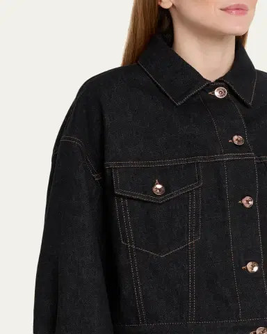 Brunello Cucinelli Boxy Denim Jacket | Thumbnail 5 Brunello Cucinelli Boxy Denim Jacket | Thumbnail 5