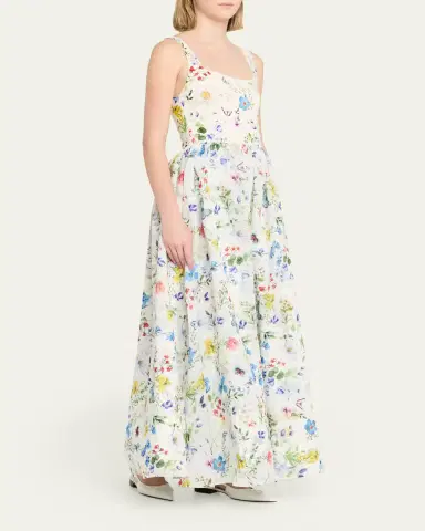 Alice + Olivia Chara Square-Neck Maxi Dress | Thumbnail 4 Alice + Olivia Chara Square-Neck Maxi Dress | Thumbnail 4