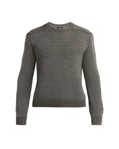 ZEGNA Men's Silk, Linen and Cashmere Ribbed Crewneck Sweater | Thumbnail 1 ZEGNA Men's Silk, Linen and Cashmere Ribbed Crewneck Sweater | Thumbnail 1
