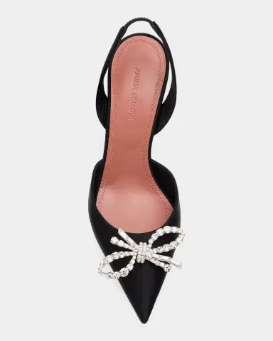 Amina Muaddi 70mm Rosie Embellished Satin Slingback Pumps | Thumbnail 6 Amina Muaddi 70mm Rosie Embellished Satin Slingback Pumps | Thumbnail 6
