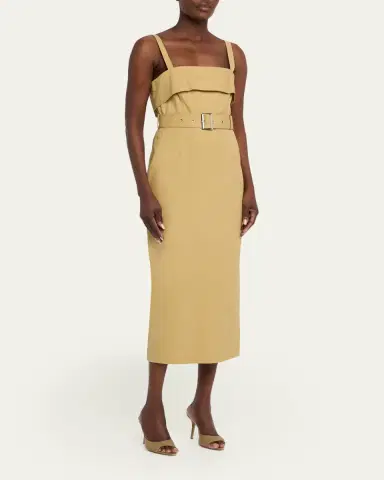 Toccin Theodora Belted Midi Dress | Thumbnail 4 Toccin Theodora Belted Midi Dress | Thumbnail 4