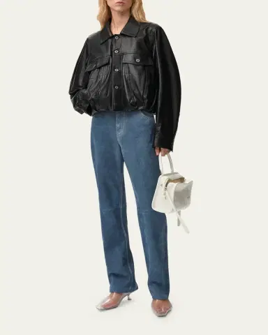 Loewe Suede Goatskin Straight-Leg Trousers | Thumbnail 2 Loewe Suede Goatskin Straight-Leg Trousers | Thumbnail 2