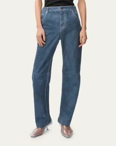 Loewe Suede Goatskin Straight-Leg Trousers | Thumbnail 4 Loewe Suede Goatskin Straight-Leg Trousers | Thumbnail 4