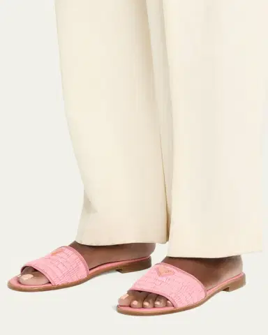 Prada Triangle Logo Raffia Flat Slide Sandals | Thumbnail 2 Prada Triangle Logo Raffia Flat Slide Sandals | Thumbnail 2