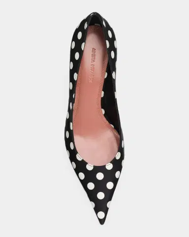 Amina Muaddi 55mm Barbara Polka-Dot Satin Pumps | Thumbnail 3 Amina Muaddi 55mm Barbara Polka-Dot Satin Pumps | Thumbnail 3