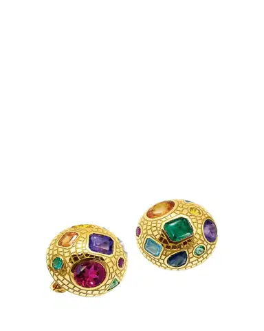 Verdura 18K Yellow Gold Mosaic Earrings | Thumbnail 1 Verdura 18K Yellow Gold Mosaic Earrings | Thumbnail 1