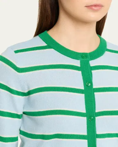 ALICE + OLIVIA Dollie Striped Cashmere Cardigan | Thumbnail 5 ALICE + OLIVIA Dollie Striped Cashmere Cardigan | Thumbnail 5