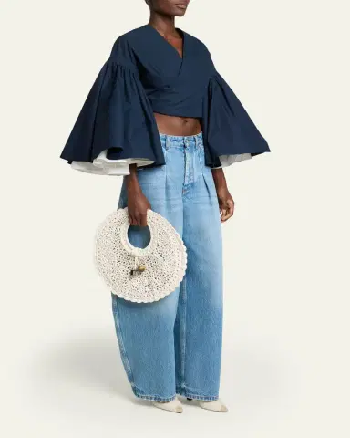 Jacquemus Le Petite Crochet Raffia Lace Top-Handle Bag | Thumbnail 5 Jacquemus Le Petite Crochet Raffia Lace Top-Handle Bag | Thumbnail 5