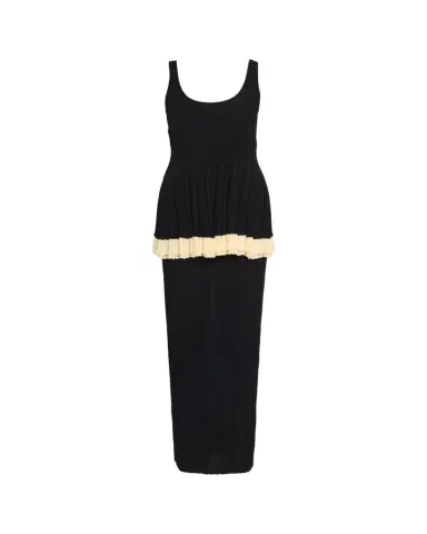 Ashlyn Kishi Sleeveless Pleated Knit Layered Dress | Thumbnail 1 Ashlyn Kishi Sleeveless Pleated Knit Layered Dress | Thumbnail 1