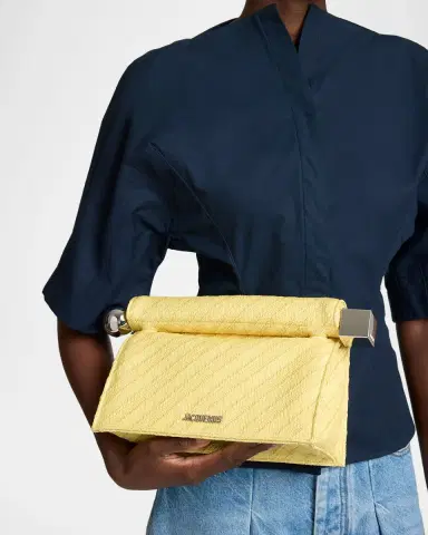 Jacquemus La Pochette Rond Carre Rolled Clutch Bag | Thumbnail 6 Jacquemus La Pochette Rond Carre Rolled Clutch Bag | Thumbnail 6