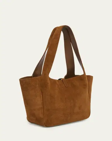 Saint Laurent Le 5 à 7 Bea Small Tote Bag in Suede | Thumbnail 3 Saint Laurent Le 5 à 7 Bea Small Tote Bag in Suede | Thumbnail 3