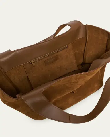 Saint Laurent Le 5 à 7 Bea Small Tote Bag in Suede | Thumbnail 4 Saint Laurent Le 5 à 7 Bea Small Tote Bag in Suede | Thumbnail 4