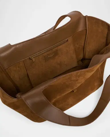 Saint Laurent Le 5 à 7 Bea Small Tote Bag in Suede | Thumbnail 8 Saint Laurent Le 5 à 7 Bea Small Tote Bag in Suede | Thumbnail 8