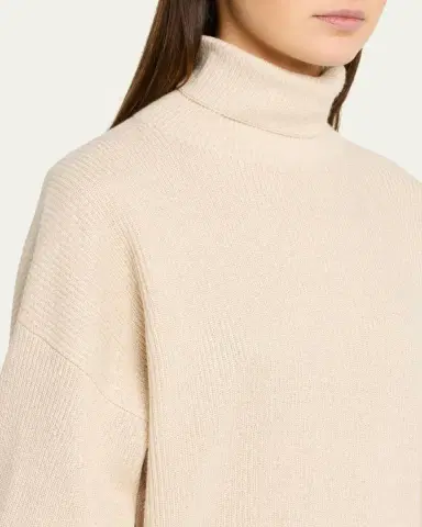 Brunello Cucinelli Shimmering Cashmere English Rib Turtleneck Sweater | Thumbnail 5 Brunello Cucinelli Shimmering Cashmere English Rib Turtleneck Sweater | Thumbnail 5
