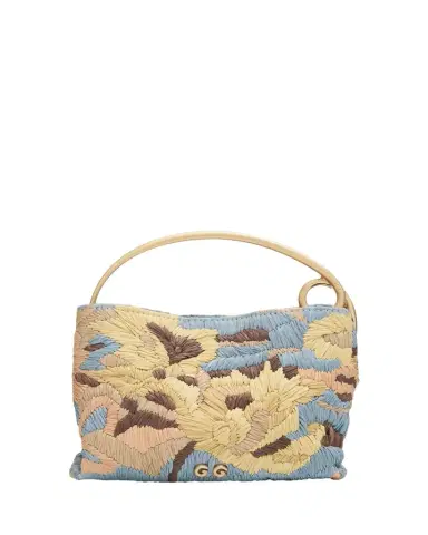 Cult Gaia Lalli Floral Crochet Raffia Top-Handle Bag | Thumbnail 1 Cult Gaia Lalli Floral Crochet Raffia Top-Handle Bag | Thumbnail 1