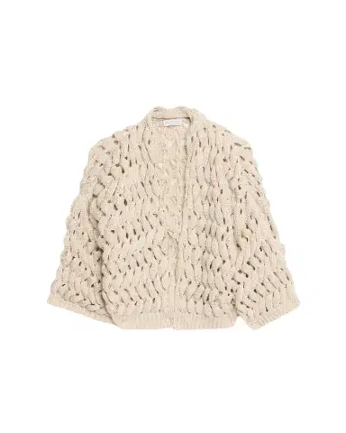Brunello Cucinelli Paillette Open-Knit Cardigan | Thumbnail 1 Brunello Cucinelli Paillette Open-Knit Cardigan | Thumbnail 1