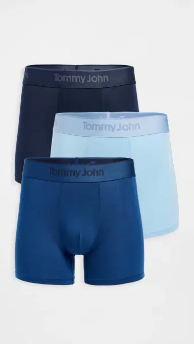 Tommy John Second Skin 4 Trunks 3 Pack Dress Blues/Blue Quartz/ Dutch | Thumbnail 2 Tommy John Second Skin 4 Trunks 3 Pack Dress Blues/Blue Quartz/ Dutch | Thumbnail 2