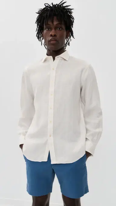 Polo Ralph Lauren Original abel inen Dress Shirt Deckwash White | Thumbnail 2 Polo Ralph Lauren Original abel inen Dress Shirt Deckwash White | Thumbnail 2