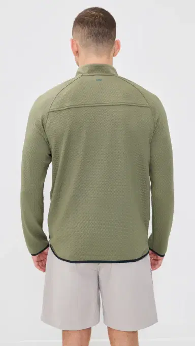 Rhone Founder's Quarter Zip Pullover Smokey Olive L | Thumbnail 3 Rhone Founder's Quarter Zip Pullover Smokey Olive L | Thumbnail 3