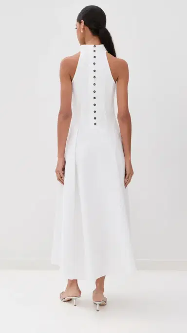 Rosie Assoulin Dropped & Dramatic Dress White | Thumbnail 3 Rosie Assoulin Dropped & Dramatic Dress White | Thumbnail 3