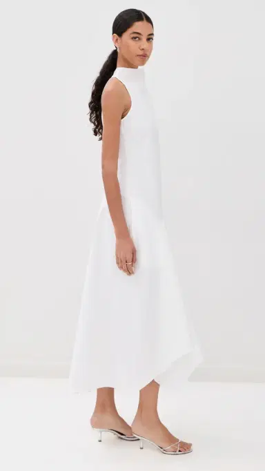 Rosie Assoulin Dropped & Dramatic Dress White | Thumbnail 4 Rosie Assoulin Dropped & Dramatic Dress White | Thumbnail 4
