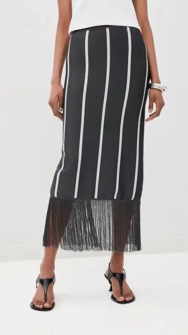 3.1 Phillip Lim triped Midi Skirt with Fringe late Multi | Thumbnail 2 3.1 Phillip Lim triped Midi Skirt with Fringe late Multi | Thumbnail 2