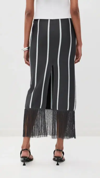3.1 Phillip Lim triped Midi Skirt with Fringe late Multi | Thumbnail 3 3.1 Phillip Lim triped Midi Skirt with Fringe late Multi | Thumbnail 3
