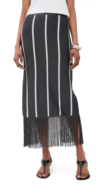 3.1 Phillip Lim triped Midi Skirt with Fringe late Multi | Thumbnail 1 3.1 Phillip Lim triped Midi Skirt with Fringe late Multi | Thumbnail 1