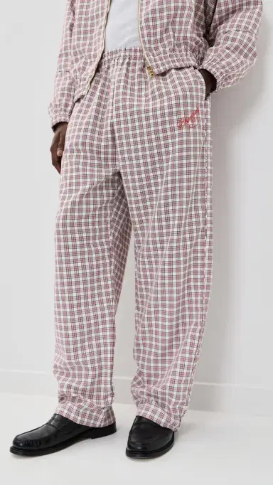 Willy Chavarria Ruff Rider Track Pants Red/White Picnic Plaid | Thumbnail 2 Willy Chavarria Ruff Rider Track Pants Red/White Picnic Plaid | Thumbnail 2