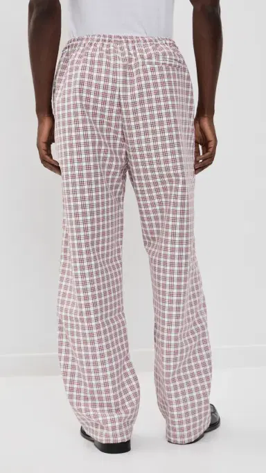 Willy Chavarria Ruff Rider Track Pants Red/White Picnic Plaid | Thumbnail 3 Willy Chavarria Ruff Rider Track Pants Red/White Picnic Plaid | Thumbnail 3