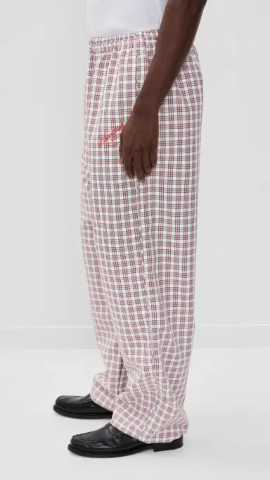 Willy Chavarria Ruff Rider Track Pants Red/White Picnic Plaid | Thumbnail 4 Willy Chavarria Ruff Rider Track Pants Red/White Picnic Plaid | Thumbnail 4