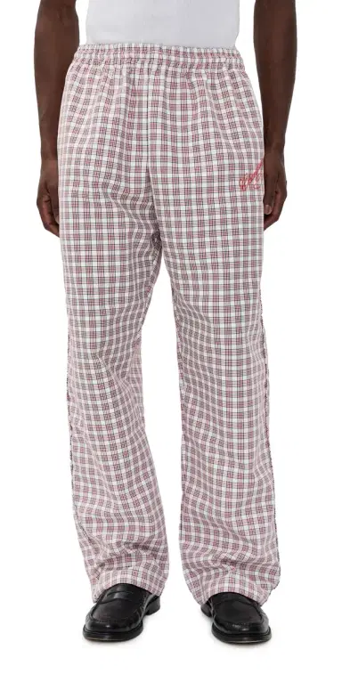Willy Chavarria Ruff Rider Track Pants Red/White Picnic Plaid | Thumbnail 1 Willy Chavarria Ruff Rider Track Pants Red/White Picnic Plaid | Thumbnail 1