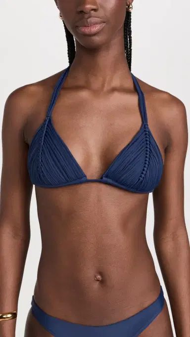 PQ Swim Isla Triangle Bikini Top Navy | Thumbnail 2 PQ Swim Isla Triangle Bikini Top Navy | Thumbnail 2